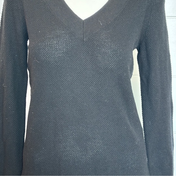 NWT GAP True Soft Textured V-Neck Tunic Sweater BLACK SIZE XS H9 - Picture 5 of 10